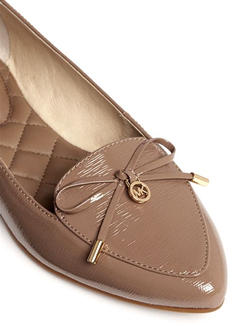 michael kors flats browns shoes|michael kors genuine leather flats.